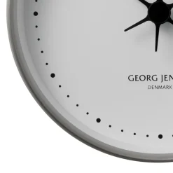 Georg Jensen Ure Og Vejrstationer > Henning Koppel Vægur , Blankt Stål/Hvid