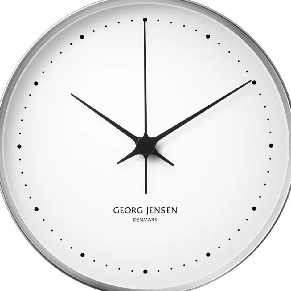 Outlet Georg Jensen Henning Koppel Vægur , Blankt Stål/Hvid