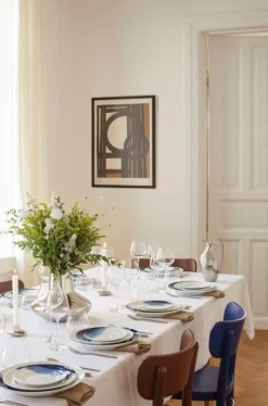 Georg Jensen Desserttallerkener > Henning Koppel Tallerken , Hvid/Blå