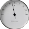 Georg Jensen Ure Og Vejrstationer > Henning Koppel Hygrometer 10 cm, Blankt Stål/Hvid