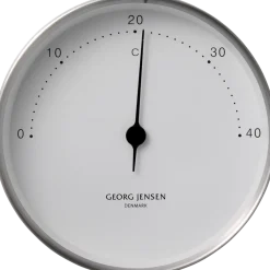 Sale Henning Koppel Termometer 10 cm, Blankt Stål/Hvid Ure Og Vejrstationer