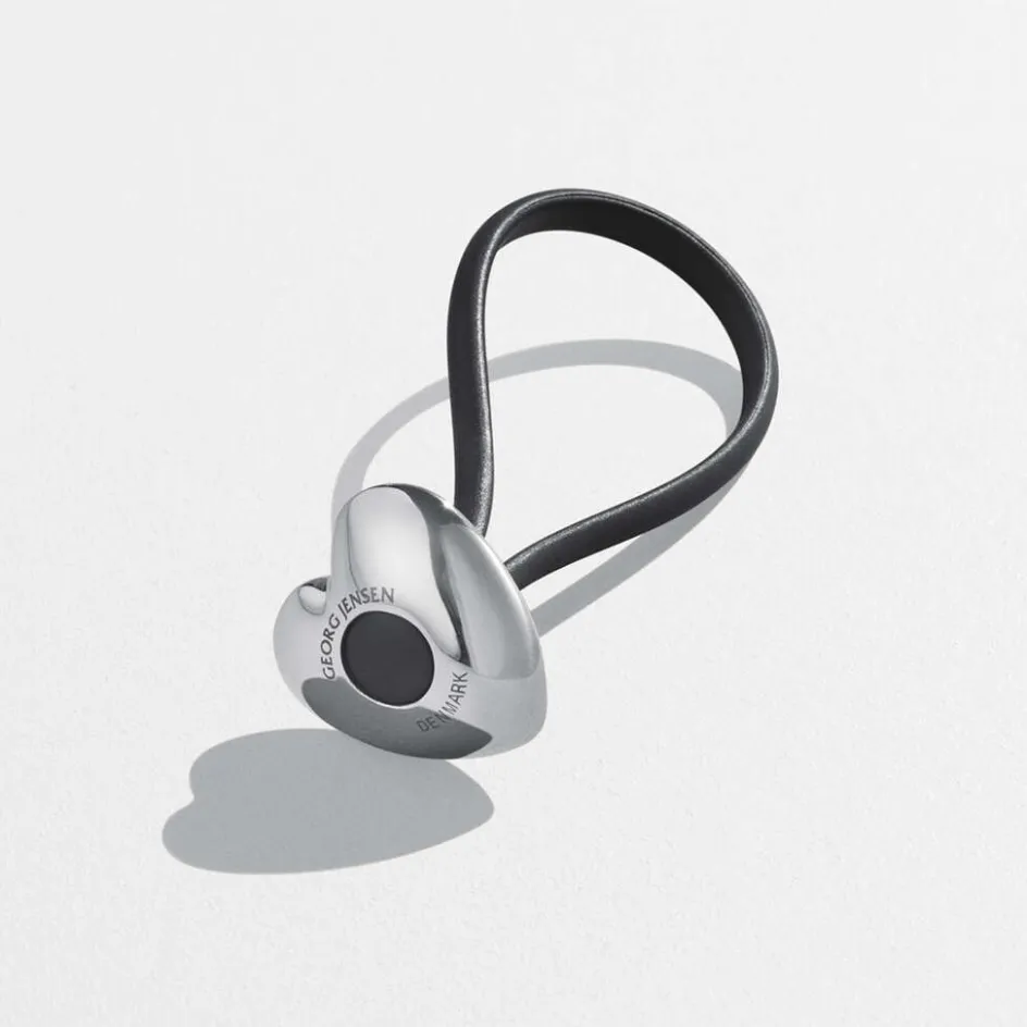Best Georg Jensen Hjertenøglering, Blankt Stål/Sort