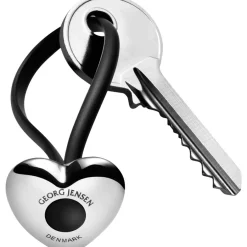 Best Georg Jensen Hjertenøglering, Blankt Stål/Sort