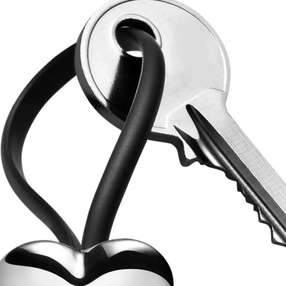 Best Georg Jensen Hjertenøglering, Blankt Stål/Sort