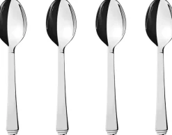 Discount Georg Jensen Pyramid Kaffeskeer 4 stk, Blankt Stål