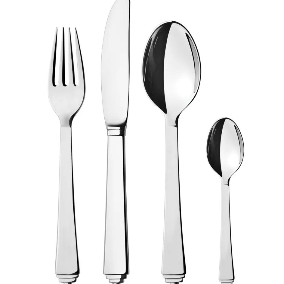 Outlet Georg Jensen Pyramide Bestiksæt , Blankt Stål