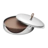 Georg Jensen Glasbrikker > Sky Bordskåner 4 stk. Ø12 cm, Læder/Blankt Stål