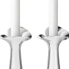 Georg Jensen Lysestager > Bloom Botanica Lysestage 2 stk. 20 cm, Blankt Stål