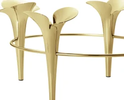Georg Jensen Lysestager > Bloom Lysestage H15 cm, Guldbelagt