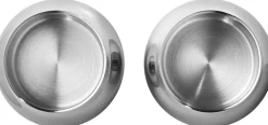 New Cafu Fyrfadsstage 2 stk. H5,8 cm, Blankt Stål Fyrfadsstager