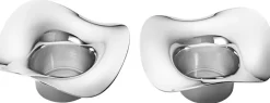 Georg Jensen Fyrfadsstager > Cobra Fyrfadsstage 2 stk. H4,9 cm, Blankt Stål