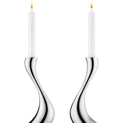 Hot Georg Jensen Cobra Lysestage , Blankt Stål