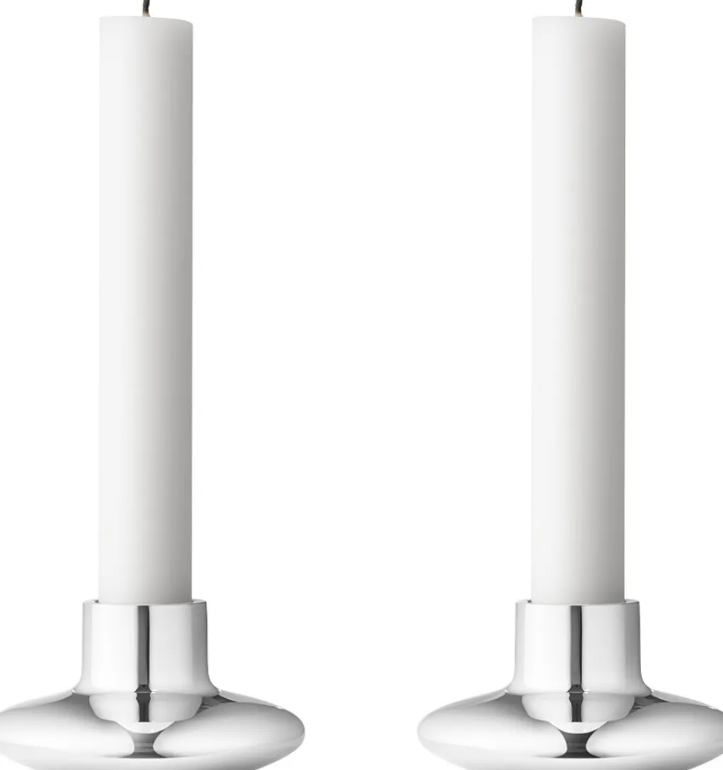 Discount Henning Koppel Lysestage 2 stk. 4,2 cm, Blankt Stål Lysestager