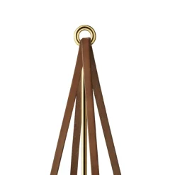 New Georg Jensen Season Forlænger til Lysestage 60 cm, Forgyldt/læder