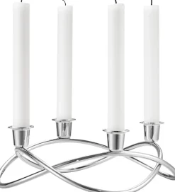 Sale Georg Jensen Season Lysestage 26 cm, Blankt Stål
