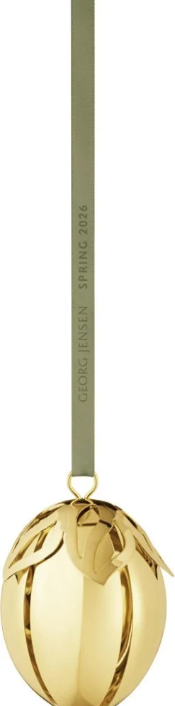 Outlet Georg Jensen Spring Påskeæg 2026 H6,6 cm, Guldbelagt