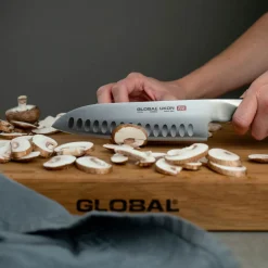 Global Japanske Knive > Ukon GU-04 Santoku Kniv Grantonskær 18,5 cm, Stål