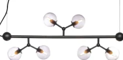 Atom Mini Lysekrone Ø31 cm, Smoke/Sort Lamper Til Kontoret|Lamper Til Køkkenet