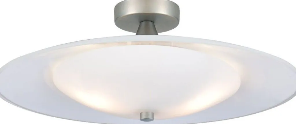 Halo Design Lamper Til Kontoret|Lamper Til Soveværelset > Baroni Loftlampe Ø46 cm, Opal/Alu