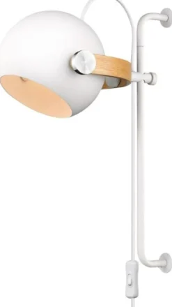 Halo Design Lamper Til Soveværelset|Lamper Til Køkkenet > DC Væglampe , Hvid/Eg