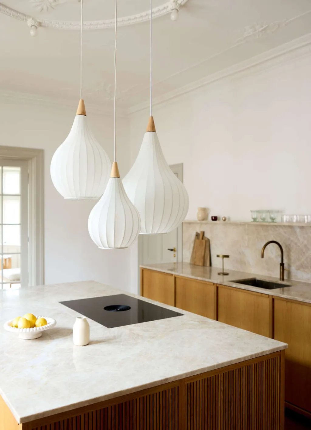 Halo Design Lamper Til Kontoret|Lamper Til Køkkenet > Drops Textile Pendel ?30 cm, Hvid