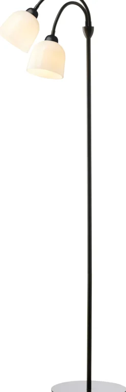 New Halo Design Glow Gulvlampe 2 Arme H130 cm, Sort/Opal