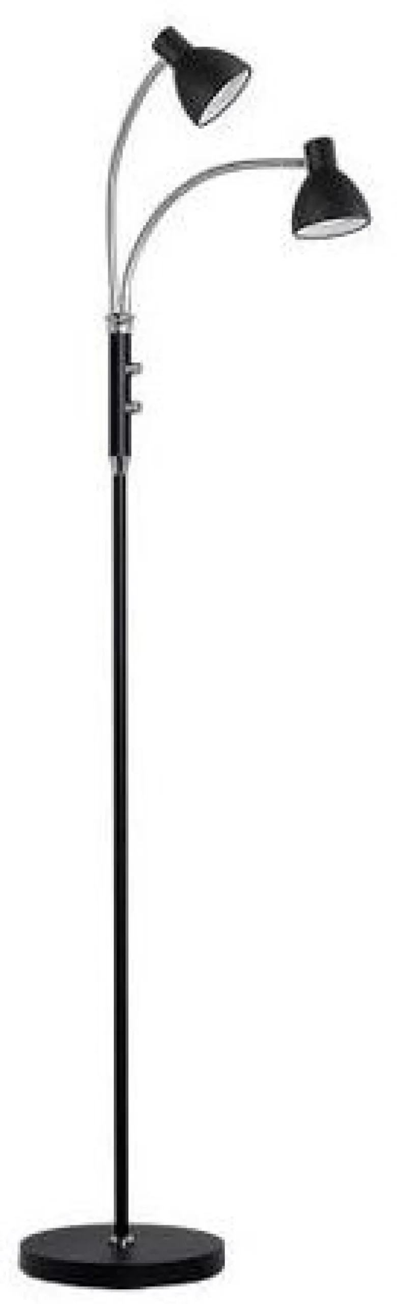 Halo Design Gulvlamper > Hudson Gulvlampe 2 Arme H120 cm, Sort