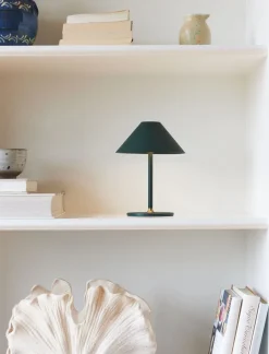 Clearance Halo Design Hygge Trådløs Bordlampe LED H19 cm, Mørkegrøn