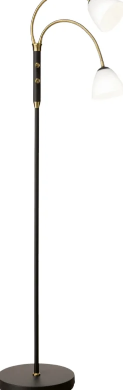Online Halo Design Lucid Gulvlampe m. 2 Arme LED H140 cm, Sort/Antique