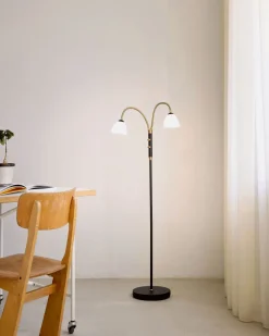 Online Halo Design Lucid Gulvlampe m. 2 Arme LED H140 cm, Sort/Antique