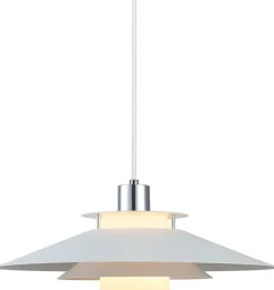 Clearance Halo Design Rivoli Pendel ?40 cm, Hvid/Krom