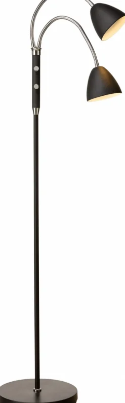 Clearance Room Gulvlampe m. 2 spot H140 cm, Sort Gulvlamper