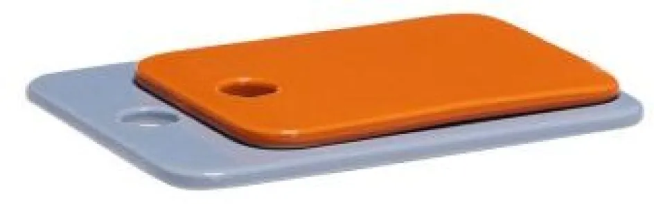 Outlet Hübsch Amare Smørplatter 2 stk, Lyseblå/Orange