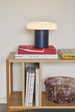 Clearance Aterliers Bordlampe H20 cm, Mørkeblå/Hvid Lamper Til Kontoret|Lamper Til Soveværelset