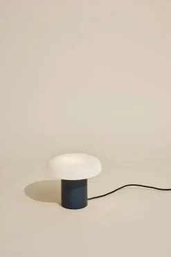 Clearance Aterliers Bordlampe H20 cm, Mørkeblå/Hvid Lamper Til Kontoret|Lamper Til Soveværelset