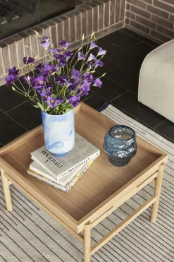 Hübsch Stue|Vaser > Aurora Vase H18 cm, Tekstureret/Blå