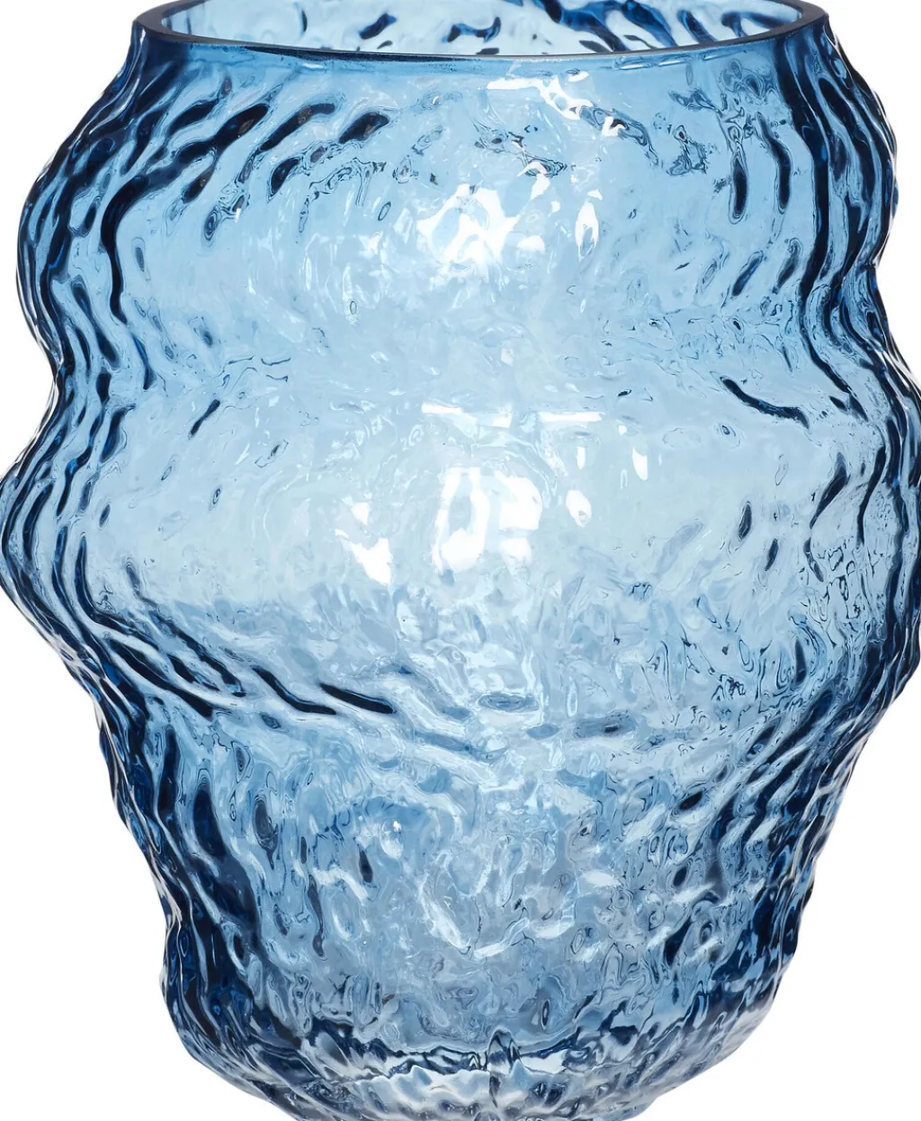 Hübsch Stue|Vaser > Aurora Vase H18 cm, Tekstureret/Blå