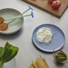 Hübsch Serveringsbestik > Crave Salatbestik, Ravfarve/Blå/Lysegrøn