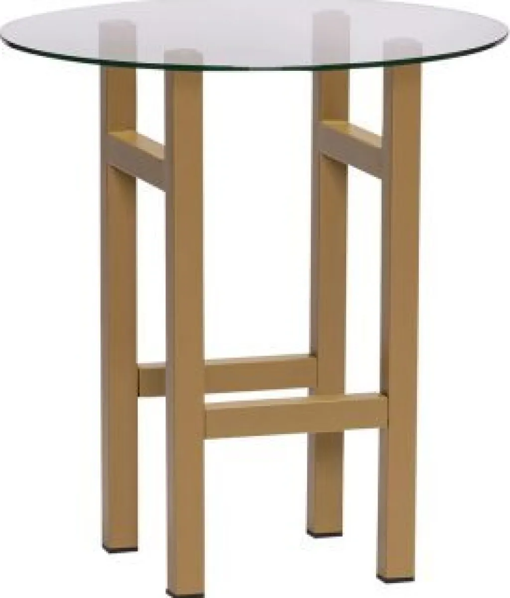 Hübsch Borde > Elevate Sidebord H44 cm, Klar/Olivengrøn