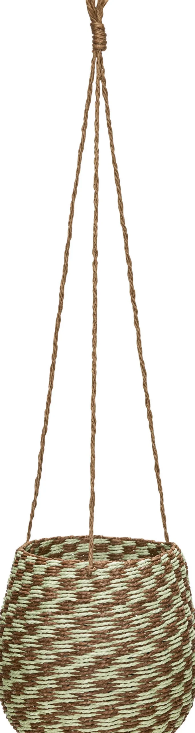 Outlet Hübsch Faye Kurv H20 cm, Brun/Grøn