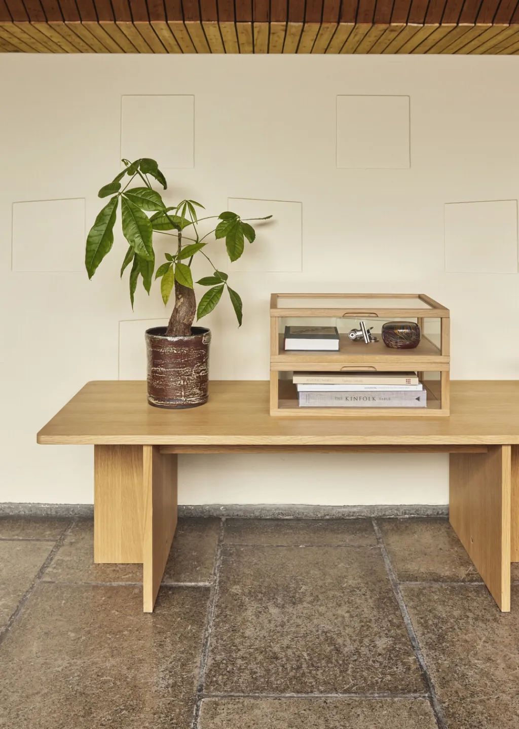 Hübsch Stue|Urtepotter Og Krukker > Fossil Potte 2 stk, Beige/Rødbrun