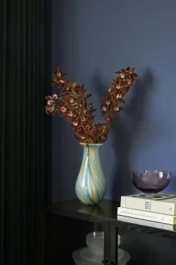 Discount Hübsch Kaleido Vase H30 cm, Blå/Gul