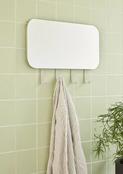 Sale Keep Knagerække m. Spejl 60 cm, Hvid Knager Og Knagerækker