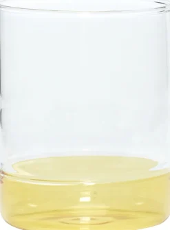 Discount Hübsch Kiosk Glas 6 stk. 38 cl, Klar/Gul
