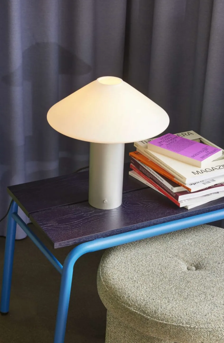 New Hübsch Koi Bænk 70 cm, Blå/Mørkeblå