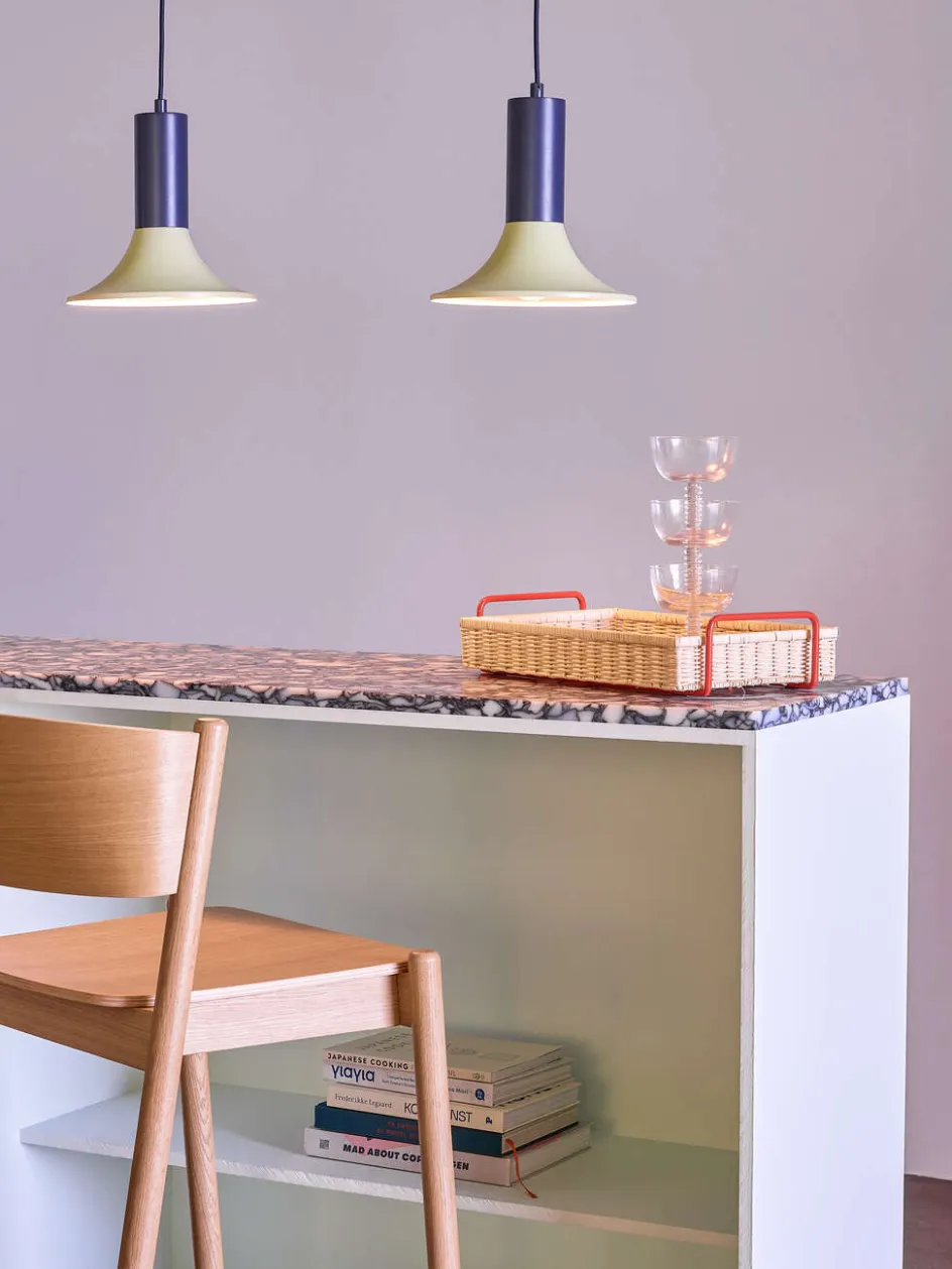 Clearance Hübsch Luminary Pendel Ø25 cm, Blå/Lysegrøn