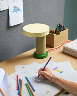 Hübsch Magic Bordlampe H25 cm, Grøn/Beige