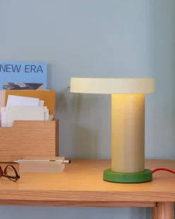 Hübsch Magic Bordlampe H25 cm, Grøn/Beige