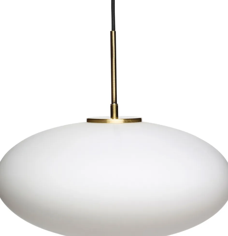 Outlet Hübsch Muse Pendel Ellipse ?40 cm, Hvid