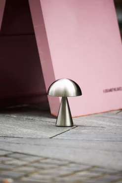 Sale Hübsch Mush Trådløs Bordlampe LED H20 cm, Nikkel